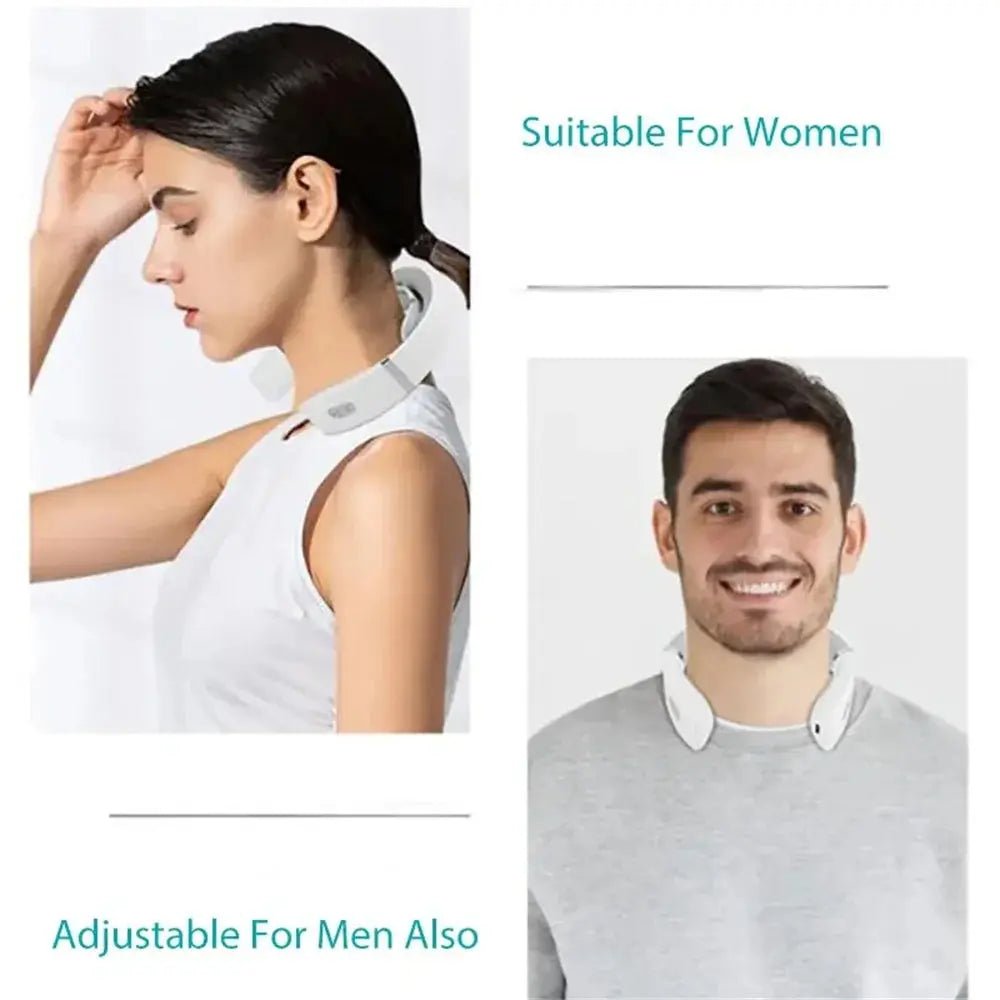 Cervical Massager: Portable Mini Neck and Shoulder Deep Tissue Massager with Soothing Warm Pressing Function - Glowiva